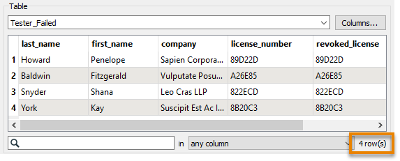 Viewing the number of rows in Table View